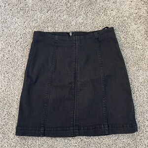 Free People Black Denim Skirt Size 6